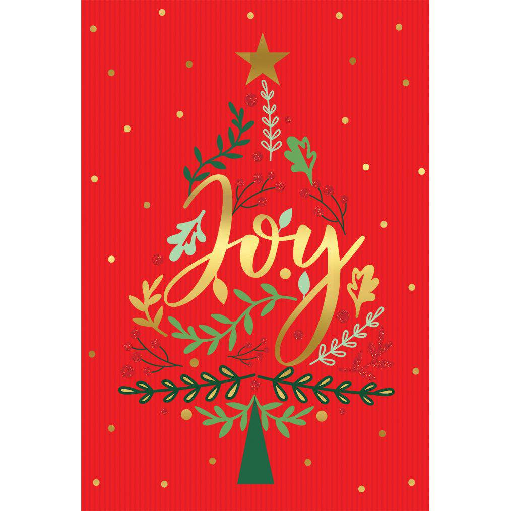 Joyful Tree Christmas Card by Pictura featuring a festive holiday design with a colorful Christmas tree illustration.
